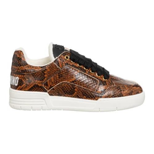 Dierenprint Sneakers voor Kinderen Moschino , Brown , Dames