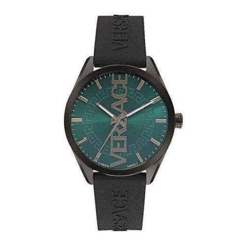 Herenhorloge V-Vertical zwart, groen 42 mm Ve3H00322 Versace , Black ,...