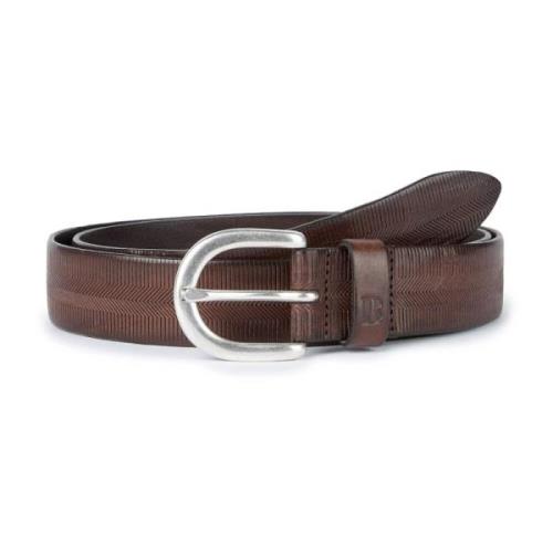 Gestempelde leren riem Boggi Milano , Brown , Heren