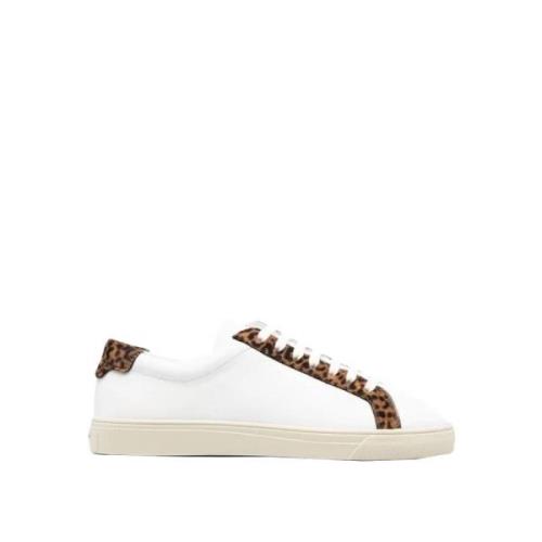 Luipaardprint Sneakers voor Verhoogde Stijl Saint Laurent , White , Da...