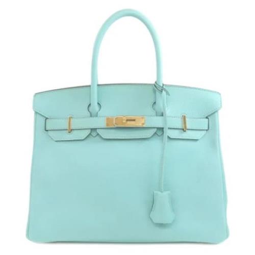 Pre-owned Leather handbags Hermès Vintage , Blue , Dames