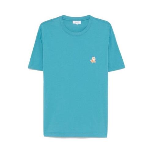 Speedy Fox Head Patch T-shirt Maison Kitsuné , Blue , Heren