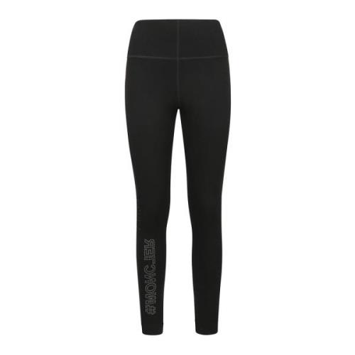 Stijlvolle Leggings voor Vrouwen Moncler , Black , Dames