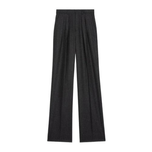 Luxe Cashmere Wijde Pijp Broek Celine , Black , Dames