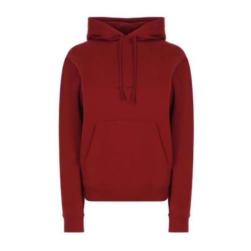 Logo Hoodie van Katoenfleece Saint Laurent , Red , Heren