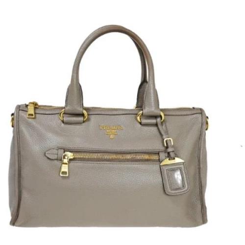 Pre-owned Leather prada-bags Prada Vintage , Gray , Dames