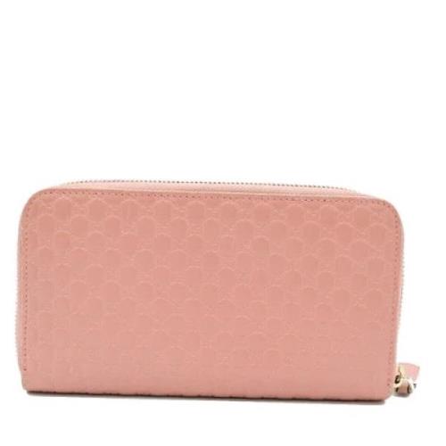 Pre-owned Leather wallets Gucci Vintage , Pink , Dames