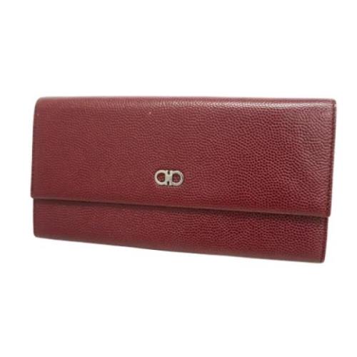 Pre-owned Leather wallets Salvatore Ferragamo Pre-owned , Red , Dames