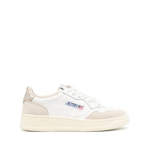 Witte Sneakers Medalist Glad Leer Autry , White , Dames