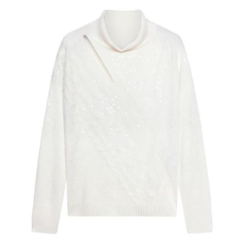 Stijlvolle Gebreide Top Elena Mirò , White , Dames