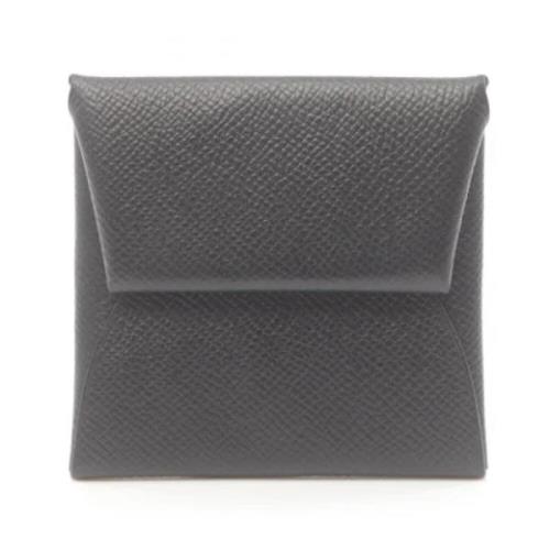 Pre-owned Leather wallets Hermès Vintage , Black , Dames