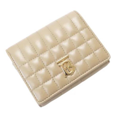 Pre-owned Leather wallets Burberry Vintage , Beige , Dames