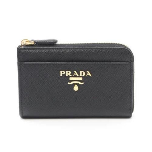 Pre-owned Leather wallets Prada Vintage , Black , Dames