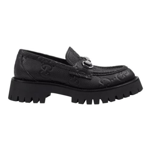 Stijlvolle Loafers voor Mannen Gucci , Black , Dames