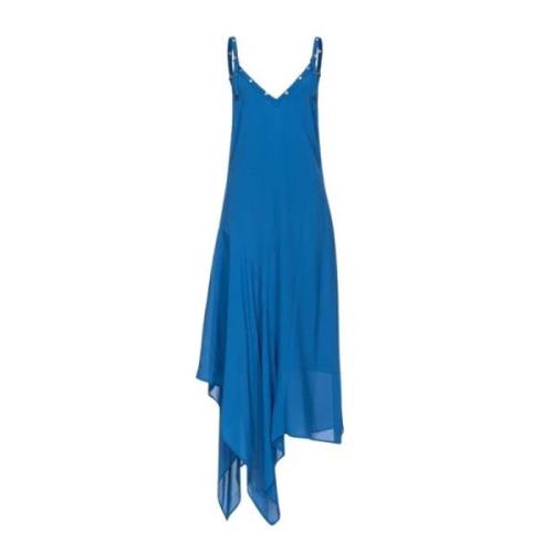 Vintage Mouwloze Maxi Jurk Pinko , Blue , Dames