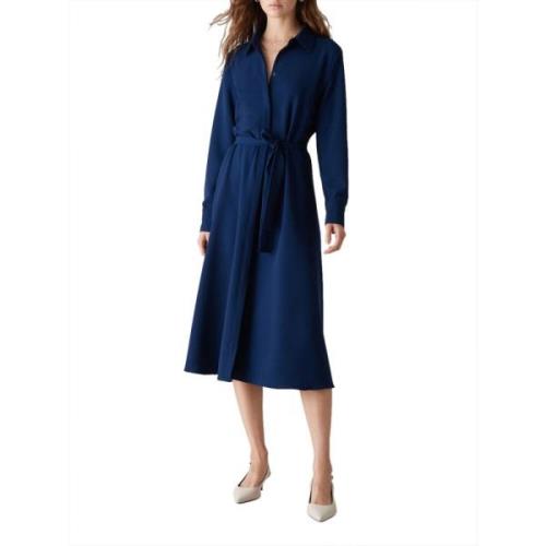 Blauwe Longuette Jurk Bazar Marella , Blue , Dames