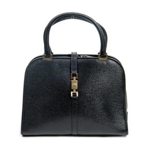 Pre-owned Leather handbags Gucci Vintage , Black , Dames