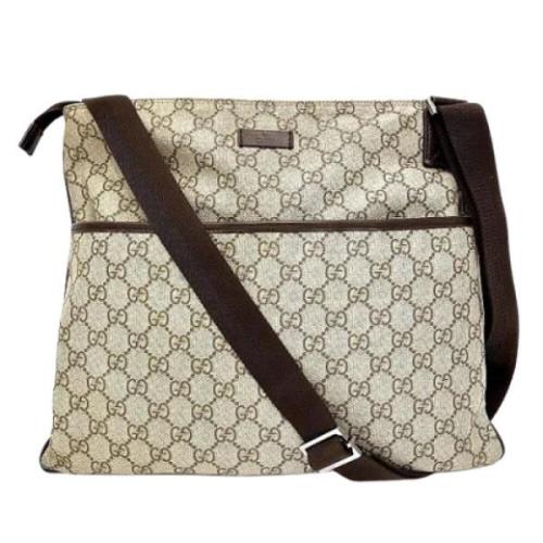 Pre-owned Leather gucci-bags Gucci Vintage , Beige , Dames