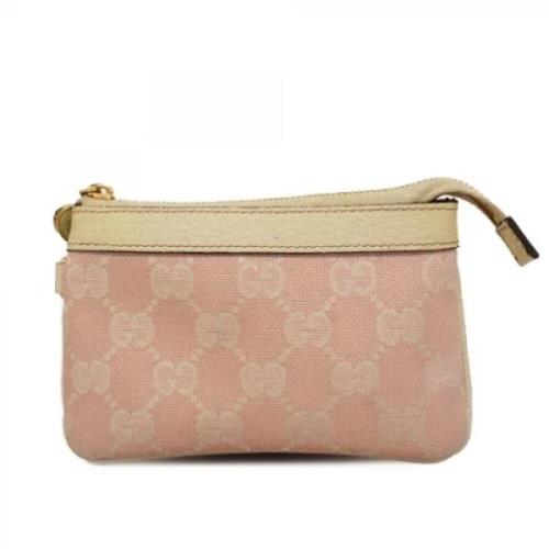 Pre-owned Canvas wallets Gucci Vintage , Pink , Dames