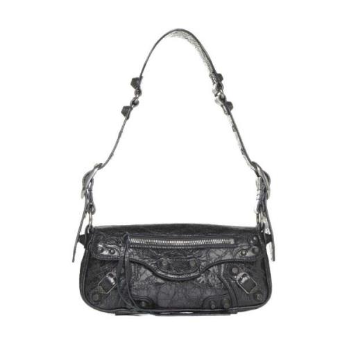 Le Cagole Leren Tas Balenciaga , Gray , Dames