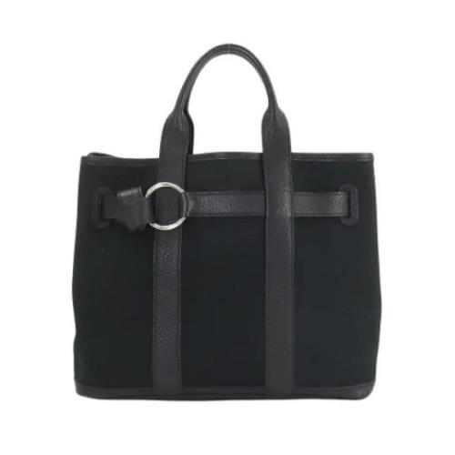 Pre-owned Canvas handbags Hermès Vintage , Black , Dames