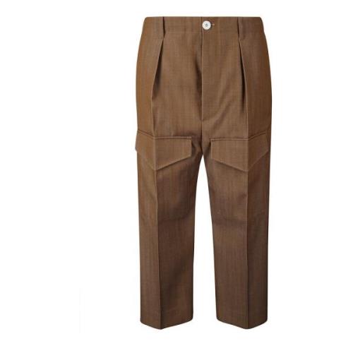 Gabardine Chino Broek Setchu , Brown , Dames