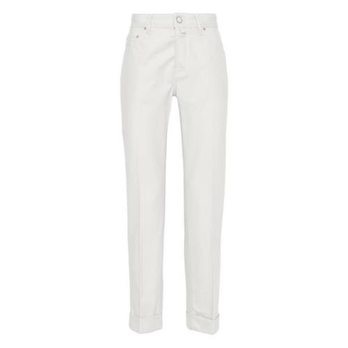 Handgemaakte wollen broek Model Scott Jacob Cohën , White , Heren