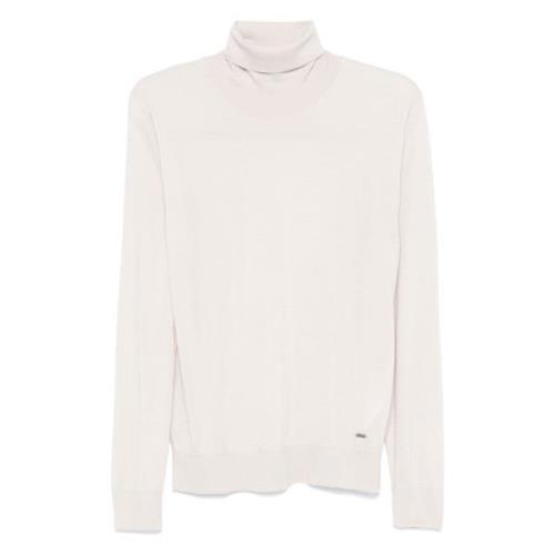 Luxe Cashmere Silk Rollneck Sweater Brioni , Beige , Heren