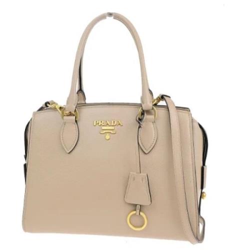 Pre-owned Leather prada-bags Prada Vintage , Beige , Dames