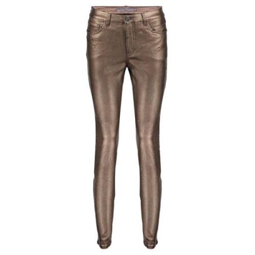 Coated Jeans Model 41500-10 Geisha , Brown , Dames