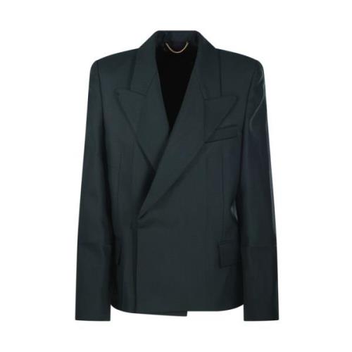 Seaweed Pointed Shoulder Jacket Victoria Beckham , Green , Dames