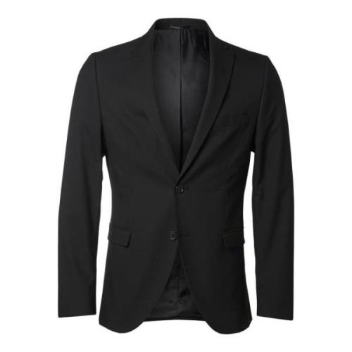 Zwarte Heren Blazer - Lange Mouw, Reverskraag Selected Homme , Black ,...