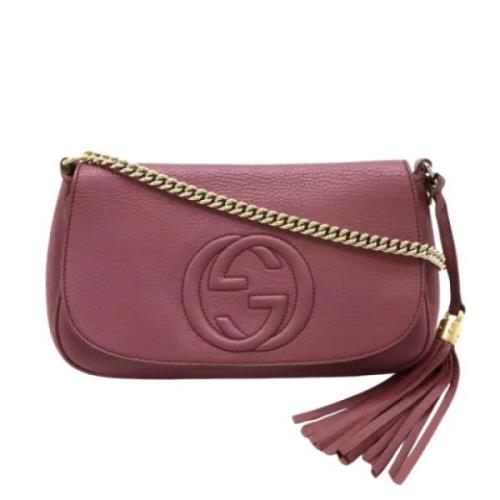 Pre-owned Leather gucci-bags Gucci Vintage , Purple , Dames