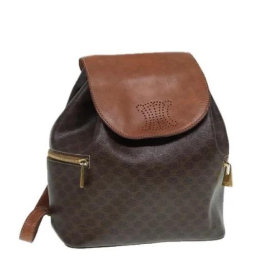 Pre-owned Leather backpacks Celine Vintage , Brown , Dames