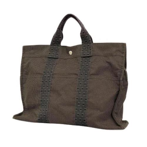 Pre-owned Canvas totes Hermès Vintage , Gray , Dames