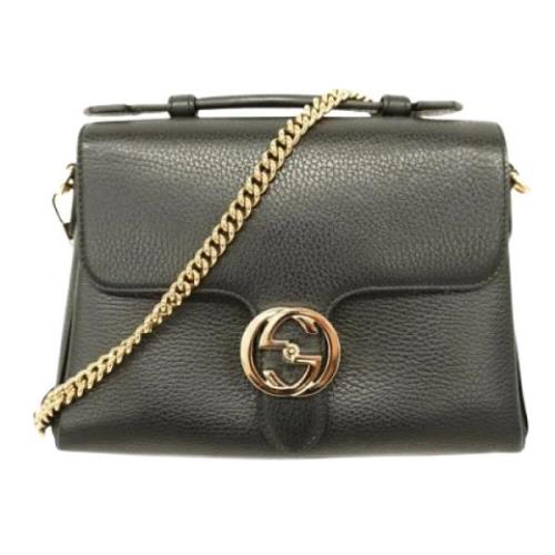 Pre-owned Leather gucci-bags Gucci Vintage , Black , Dames