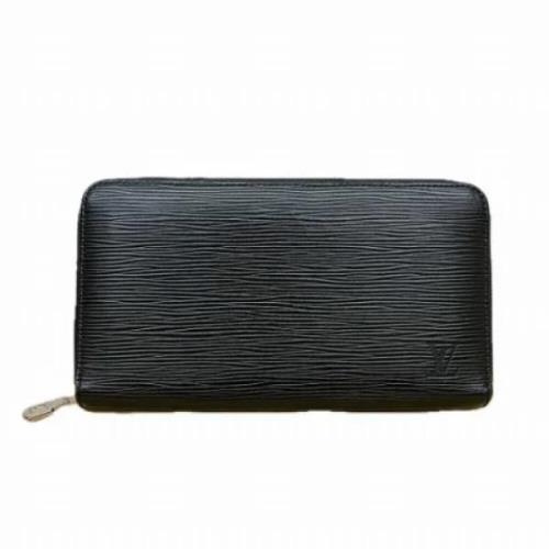 Pre-owned Leather wallets Louis Vuitton Vintage , Black , Dames