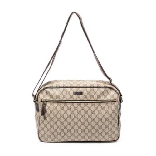 Pre-owned Coated canvas shoulder-bags Gucci Vintage , Beige , Dames