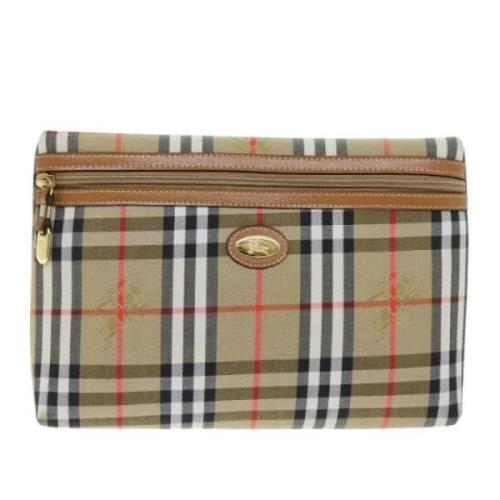 Pre-owned Canvas clutches Burberry Vintage , Beige , Dames