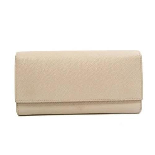 Pre-owned Leather wallets Celine Vintage , Beige , Dames