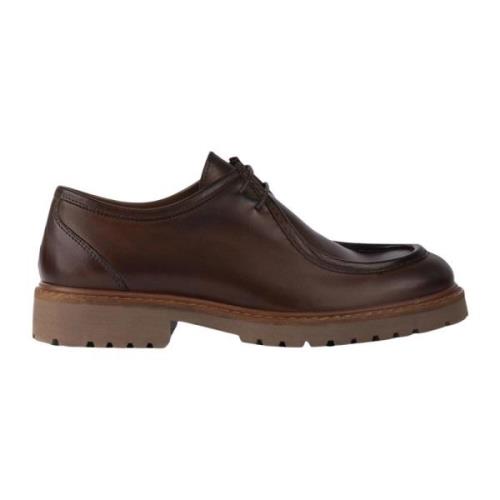 Bruine Leren Casual Schoenen Exton , Brown , Heren