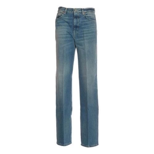 Wide Leg Light Denim Jeans Dondup , Blue , Dames