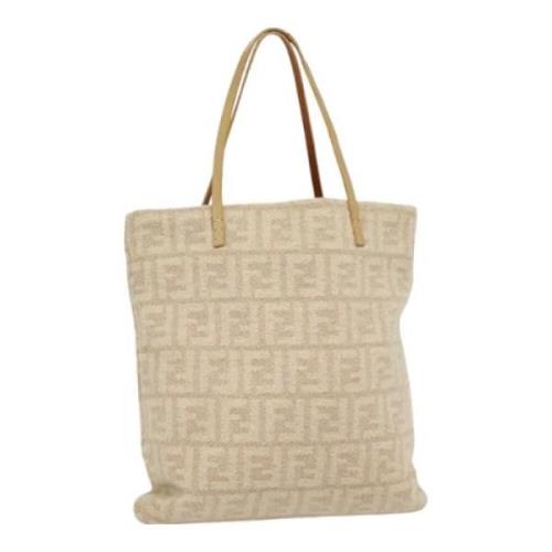 Pre-owned Wool totes Fendi Vintage , Beige , Dames