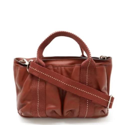 Pre-owned Fabric handbags Hermès Vintage , Red , Dames