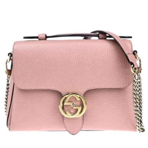 Pre-owned Leather gucci-bags Gucci Vintage , Pink , Dames