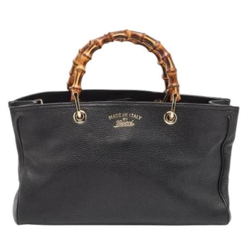 Pre-owned Leather totes Gucci Vintage , Black , Dames