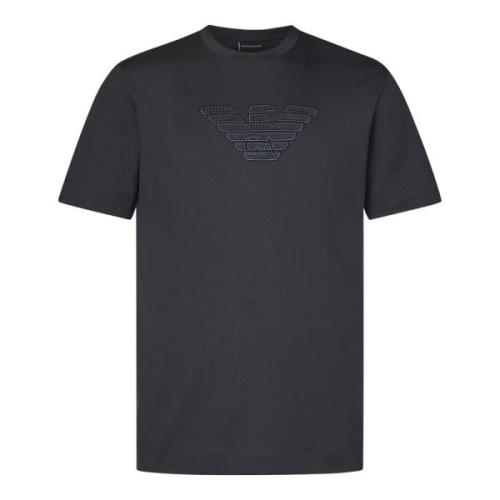 Grijze T-shirts en Polo's met Logoborduursel Emporio Armani , Gray , H...