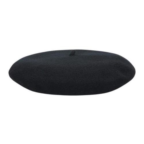 Wollen Baret met Gouden Logo Borsalino , Black , Unisex