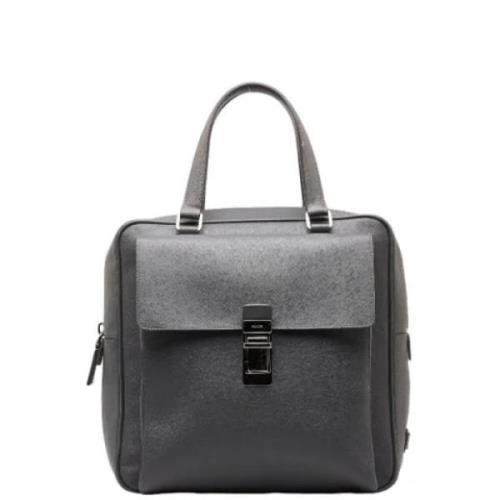 Pre-owned Leather prada-bags Prada Vintage , Gray , Dames