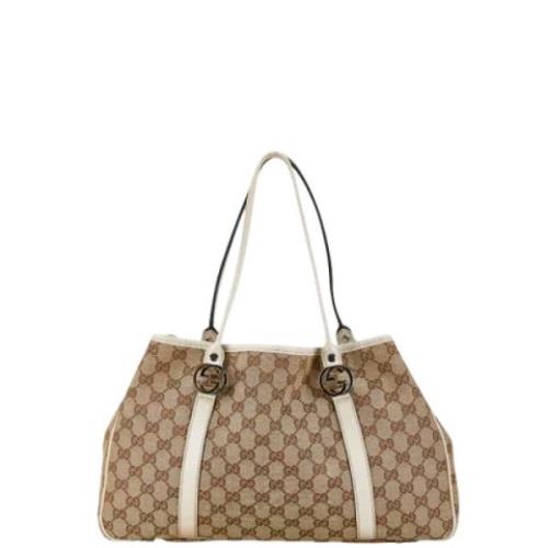 Pre-owned Leather gucci-bags Gucci Vintage , Beige , Dames